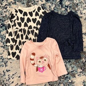 Baby long sleeve shirts, lot of 3